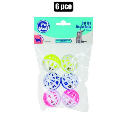 PET PLAY-BALLS 6PCE JINGLE WAVY-LINE product image