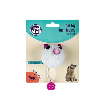 PET CAT TOY PLUSH MOUSE WITH BELL product image