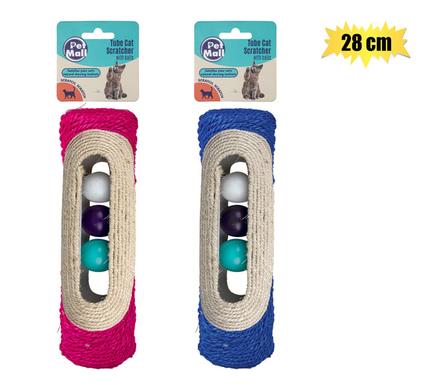 PET CAT SCRATCH TOY TUBE WITH BALL 28cm product image