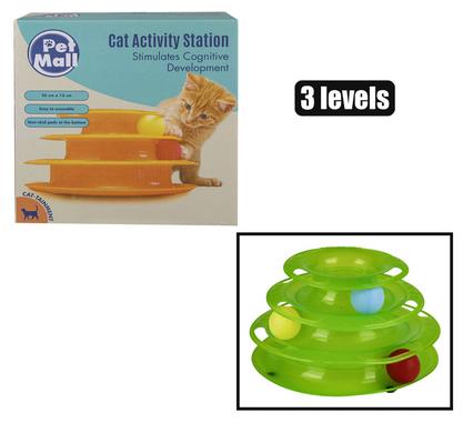 PET CAT TOY PYRAMID WITH BALL 3 LEVELS product image