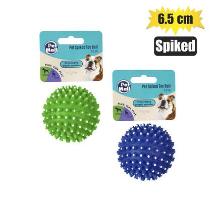 PET DOG TOY VINYL BALL SPIKED 6.5cm product image