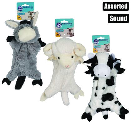 PET PUPPY TOY FARM ANIMAL CRINKLE ASST product image