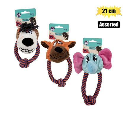 PET DOG TOY PLUSH WITH ROPE 21cm product image