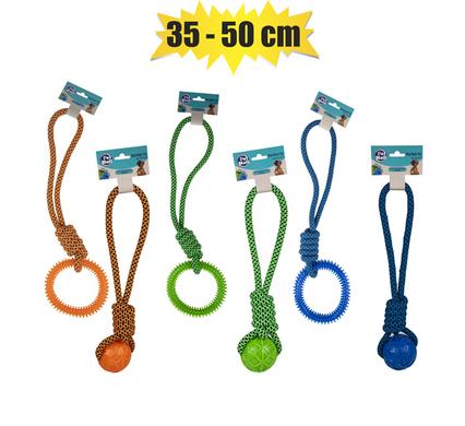 PET DOG TOY ROPE AND TPR ASSTD 35-50cm product image