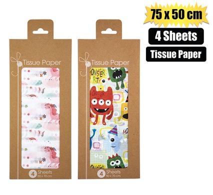 PAPER TISSUE 75x50cm 4SHTS KID/ANIMAL product image