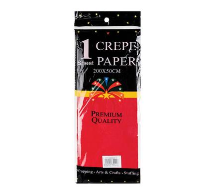 PAPER CREPE SHEET RED COL  50x200cm product image