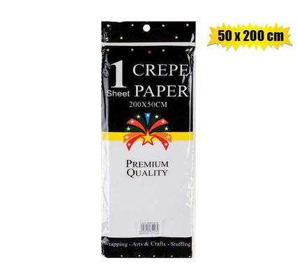 PAPER CREPE SHEET WHITE    50x200cm product image