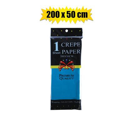 PAPER CREPE SHEET BLUE 50x200cm product image