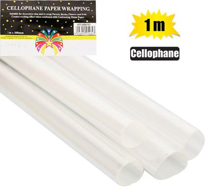 GIFT-WRAP CELLOPHANE CLEAR 500mmx1m product image