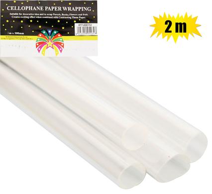 GIFT-WRAP CELLOPHANE CLEAR 500mmx2m product image