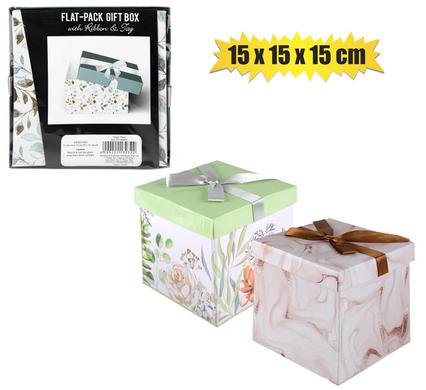 GIFTBOX FLAT PACK 15x15x15cm FEMALE/GEN product image