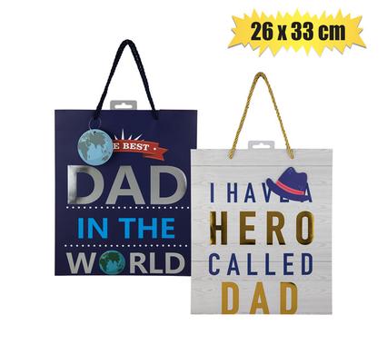 GIFT-BAG FOIL LRG 26x33cm DAD product image