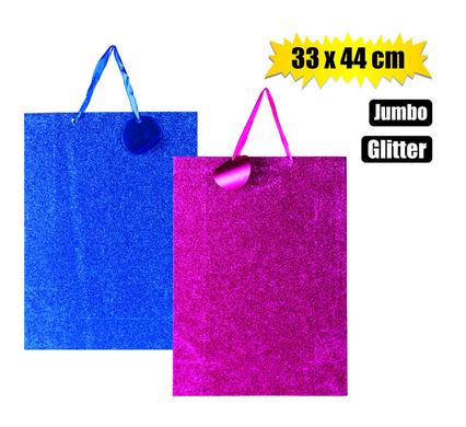 GIFT-BAG METALIC GLITTER PPR JMB 33x44cm product image