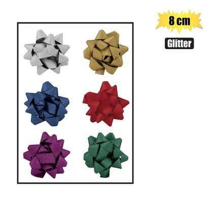 GIFT-BOW GLITTER FINISH 8cm product image