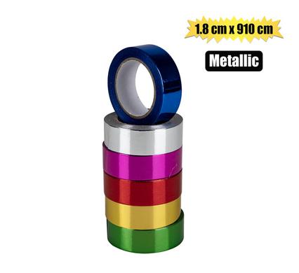 GIFT RIBBON METALLIC 1.8x910cm ASST COLS product image