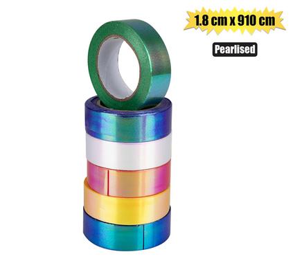GIFT RIBBON PEARLISED 1.8x910cm AST COLS product image