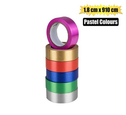 GIFT RIBBON PASTEL 1.8x910cm ASSTD COLS product image