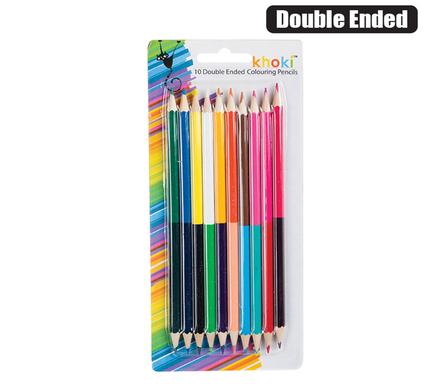 PENCIL DOUBLE ENDED COLOURED PACKED 10 product image
