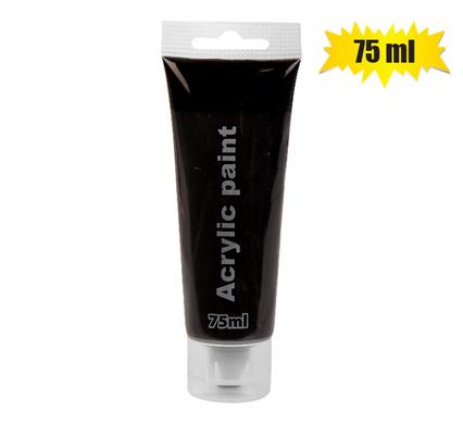 ART+CRAFT PAINT ACRYLIC TUBE 75ml BLACK product image