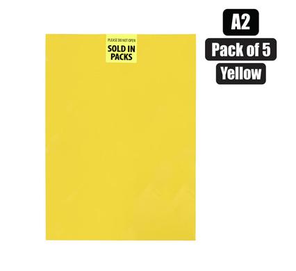 ART+CRAFT BOARD A2 160g SHEET YELLOW 5PK product image