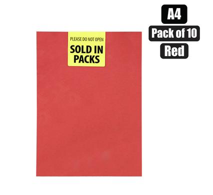 ART+CRAFT BOARD A4 160g SHEET RED 10PK product image