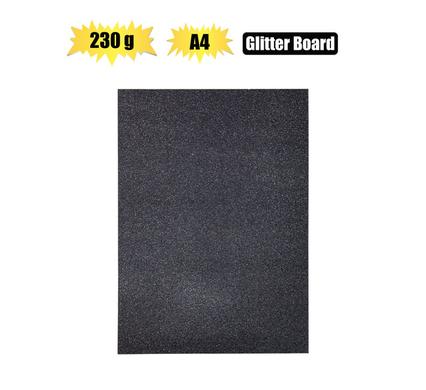 ART+CRAFT A4 GLITTER BOARD 230GSM BLACK product image