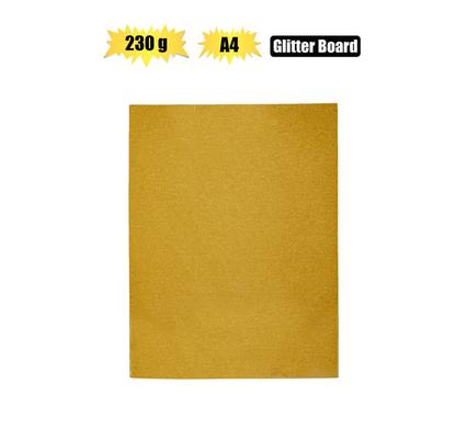 ART+CRAFT A4 GLITTER BOARD 230GSM GOLD product image
