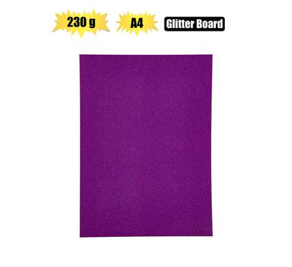ART+CRAFT A4 GLITTER BOARD 230GSM PURPLE product image