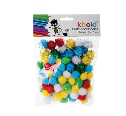 ART+CRAFT ACCESSORIES GLITTER POM POMS product image