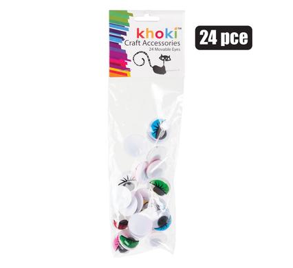ART+CRAFT WIGGLY COLOUR EYES W LASH 24PC product image