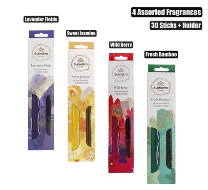 INCENSE STICKS 30PC AND W/HOLDER ASSORT product image