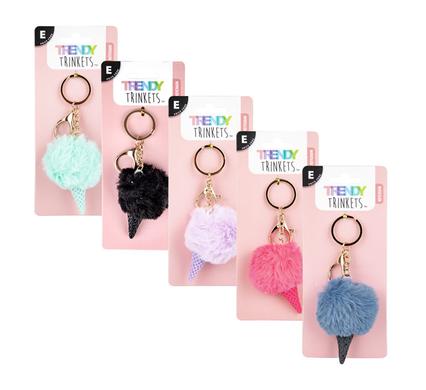 KEYCHAIN FAUX FUR ICE CREAM product image