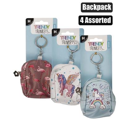 KEYCHAIN MINI BACKPACK FLAMINGO/UNICORN product image