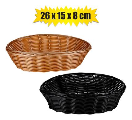 WOVEN PLASTIC BASKET 26x15x8cm product image