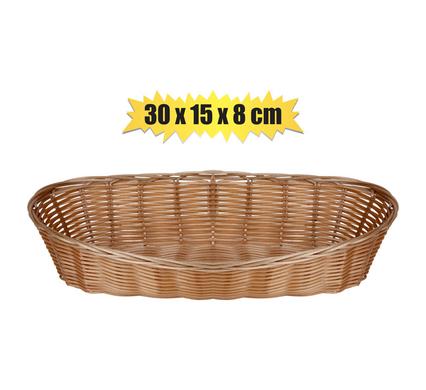 WOVEN PLASTIC BASKET 30x15x8cm product image