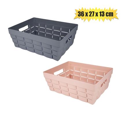 BASKET PL WOVEN PATTERN 36x27x13cm product image