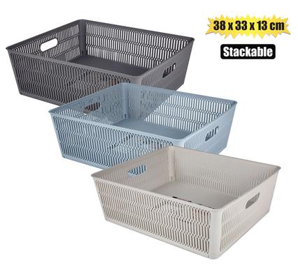 BASKET PL STACKABLE 12L 38x33x13cm product image