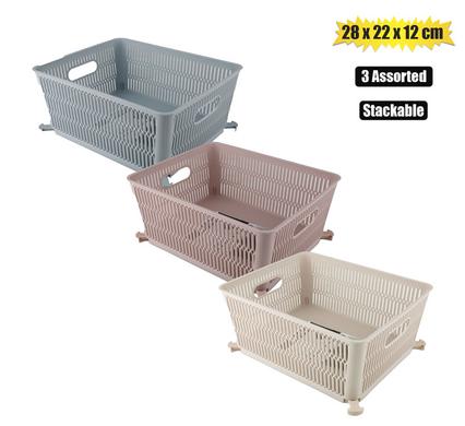 BASKET PL STACKABLE 5,8L 28x22x12cm product image