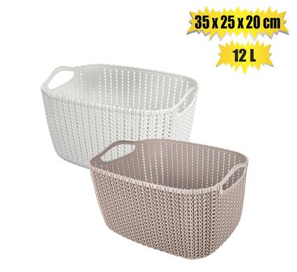 BASKET PL WEAVE PATTERN 12L 35x25x20cm product image