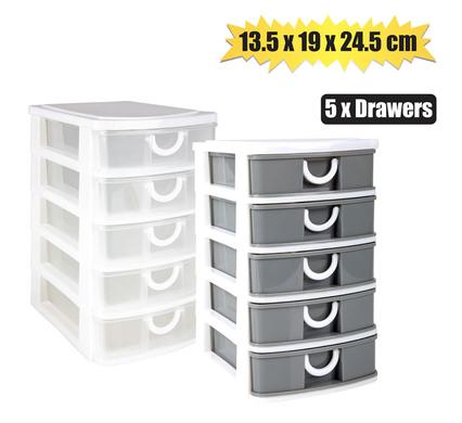 STORAGE UNIT 5xDRAWERS 19x13.5x24.5cm product image