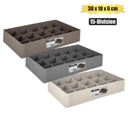 ORGANISER SHELL PATTERN 15-DIV 30x18x6cm product image