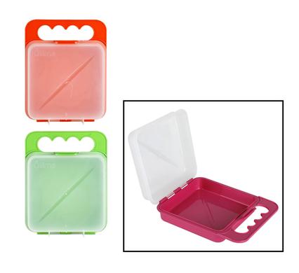 LUNCH BOX W/HANDLE ASSTD-COLOURS product image