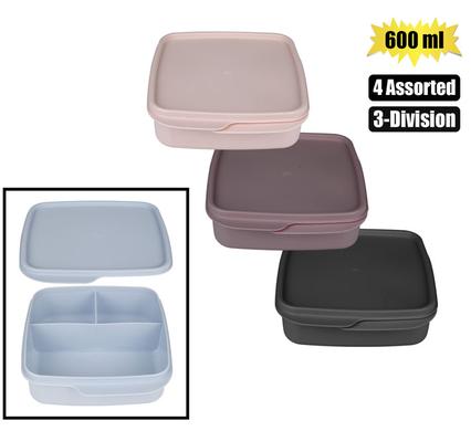 LUNCH BOX SOFT SEAL 3-DIV 600ml product image