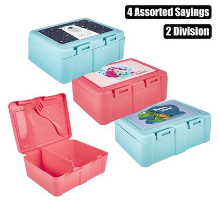 LUNCH BOX 2 DIVISION W/SPORK product image