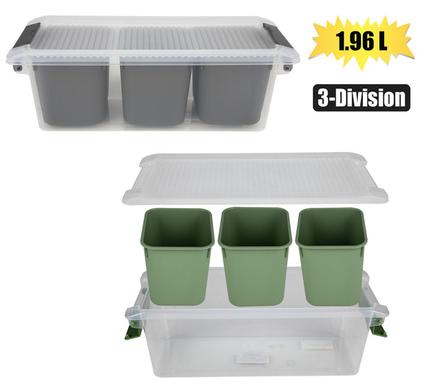 CONTAINER 3-DIVISION 1.96L W/LID product image