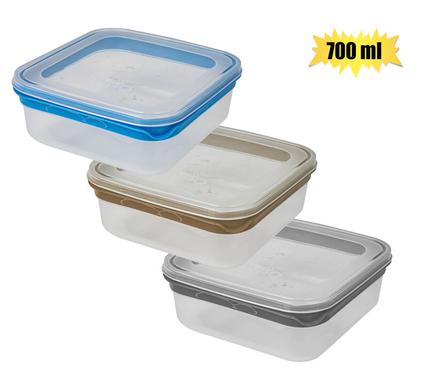 CONTAINER TWO-TONED 700ml SQUARE product image