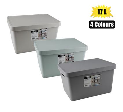 STORAGE BOX PL VINTO DESIGN W/LID 17L product image