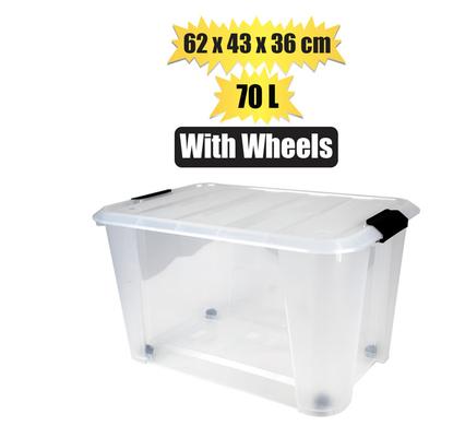 STORAGE BOX ROLLER 70L 62x43x36cm product image