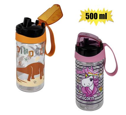 WATER BOTTLE 500ml SHARK/DINO ASSTD product image