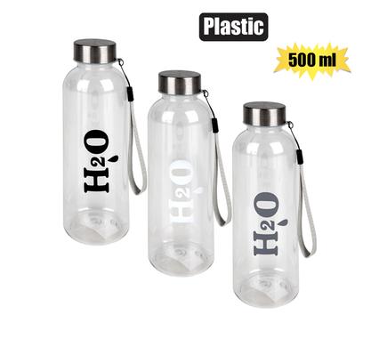 WATER BOTTLE 500ml H20 SCREW  CAP product image